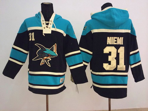 Old Time Hockey San Jose Sharks #31 Antti Niemi Black Hoodie Old Time Hockey San Jose Sharks #31 Antti Niemi Black Hoodie