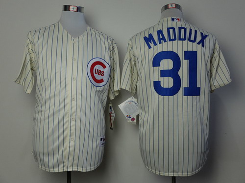 Chicago Cubs #31 Greg Maddux 1969 Cream Jersey Chicago Cubs #31 Greg Maddux 1969 Cream Jersey
