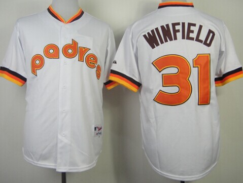 San Diego Padres #31 Dave Winfield 1984 White Jersey San Diego Padres #31 Dave Winfield 1984 White Jersey