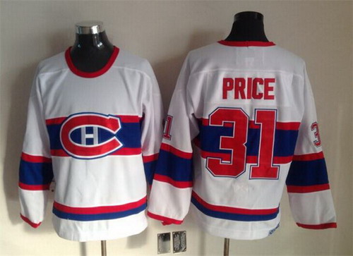 Montreal Canadiens #31 Carey Price White Throwback CCM Jersey Montreal Canadiens #31 Carey Price White Throwback CCM Jersey