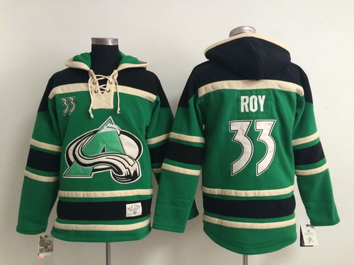 Old Time Hockey Colorado Avalanche #33 Patrick Roy Green Hoodie Old Time Hockey Colorado Avalanche #33 Patrick Roy Green Hoodie