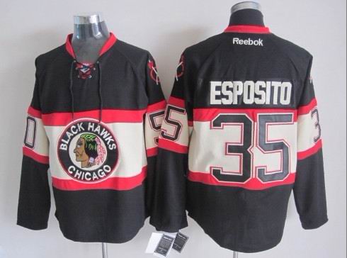 Chicago Blackhawks #35 Tony Esposito Black Third Jersey Chicago Blackhawks #35 Tony Esposito Black Third Jersey