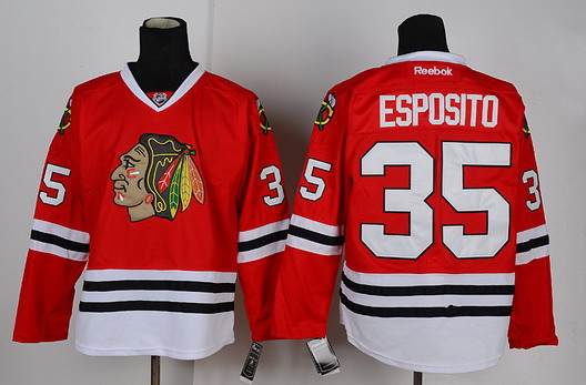 Chicago Blackhawks #35 Tony Esposito Red Jersey Chicago Blackhawks #35 Tony Esposito Red Jersey