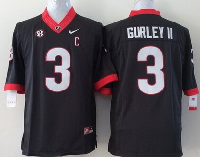 Georgia Bulldogs #3 Todd Gurley II 2014 Black Limited Kids Jersey Georgia Bulldogs #3 Todd Gurley II 2014 Black Limited Kids Jersey