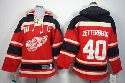 Old Time Hockey Detroit Red Wings #40 Henrik Zetterberg Red Kids Hoodie Old Time Hockey Detroit Red Wings #40 Henrik Zetterberg Red Kids Hoodie