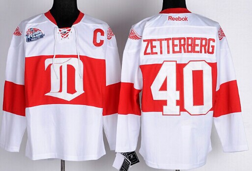 Detroit Red Wings #40 Henrik Zetterberg White Winter Classic Jersey Detroit Red Wings #40 Henrik Zetterberg White Winter Classic Jersey
