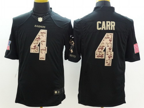 Nike Oakland Raiders #4 Derek Carr Salute to Service Black Limited Jersey Nike Oakland Raiders #4 Derek Carr Salute to Service Black Limited Jersey