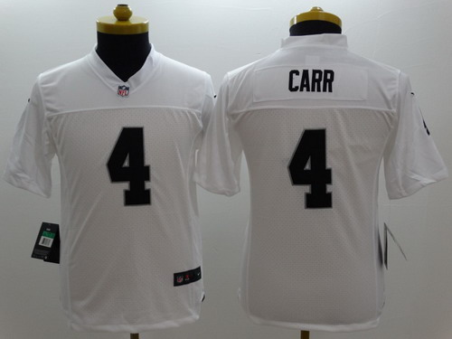 Nike Oakland Raiders #4 Derek Carr White Limited Kids Jersey Nike Oakland Raiders #4 Derek Carr White Limited Kids Jersey