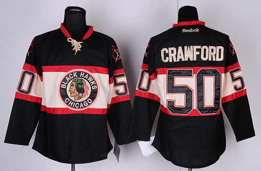 Chicago Blackhawks #50 Corey Crawford Black Third Jersey Chicago Blackhawks #50 Corey Crawford Black Third Jersey