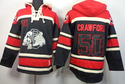 Old Time Hockey Chicago Blackhawks #50 Corey Crawford Black Ice Skulls Hoodie Old Time Hockey Chicago Blackhawks #50 Corey Crawford Black Ice Skulls Hoodie