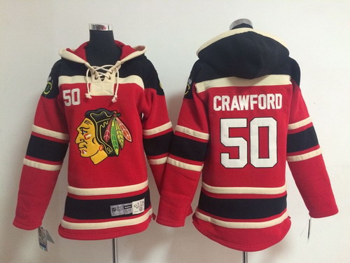 Old Time Hockey Chicago Blackhawks #50 Corey Crawford Red Kids Hoodie Old Time Hockey Chicago Blackhawks #50 Corey Crawford Red Kids Hoodie