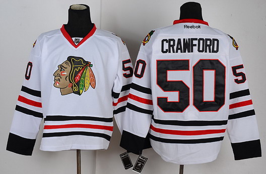 Chicago Blackhawks #50 Corey Crawford White Jersey Chicago Blackhawks #50 Corey Crawford White Jersey