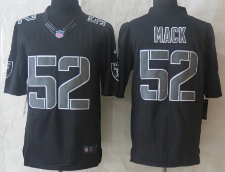 Nike Oakland Raiders #52 Khalil Mack Black Impact Limited Jersey Nike Oakland Raiders #52 Khalil Mack Black Impact Limited Jersey
