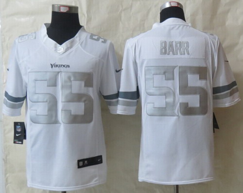 Nike Minnesota Vikings #55 Anthony Barr Platinum White Limited Jersey Nike Minnesota Vikings #55 Anthony Barr Platinum White Limited Jersey
