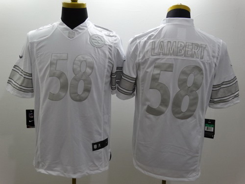 Nike Pittsburgh Steelers #58 Jack Lambert Platinum White Limited Jersey Nike Pittsburgh Steelers #58 Jack Lambert Platinum White Limited Jersey