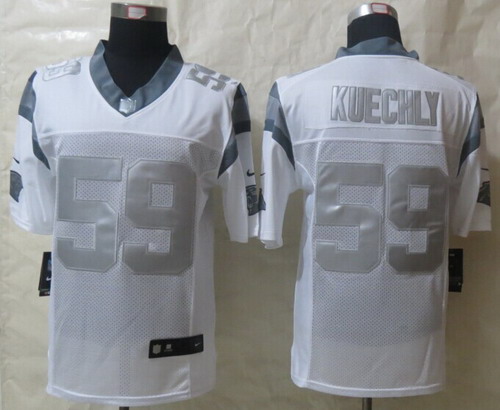 Nike Carolina Panthers #59 Luke Kuechly Platinum White Limited Jersey Nike Carolina Panthers #59 Luke Kuechly Platinum White Limited Jersey