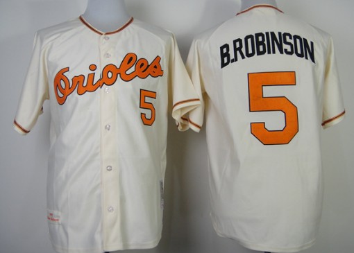 Baltimore Orioles #5 Brooks Robinson 1970 Cream Throwback Jersey Baltimore Orioles #5 Brooks Robinson 1970 Cream Throwback Jersey