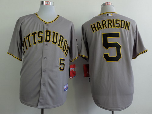 Pittsburgh Pirates #5 Josh Harrison Gray Jersey Pittsburgh Pirates #5 Josh Harrison Gray Jersey