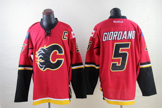 Calgary Flames #5 Mark Giordano Red Jersey Calgary Flames #5 Mark Giordano Red Jersey