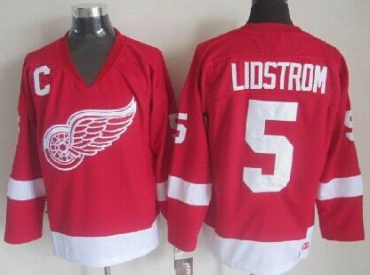Detroit Red Wings #5 Nicklas Lidstrom Red Throwback CCM Jersey Detroit Red Wings #5 Nicklas Lidstrom Red Throwback CCM Jersey