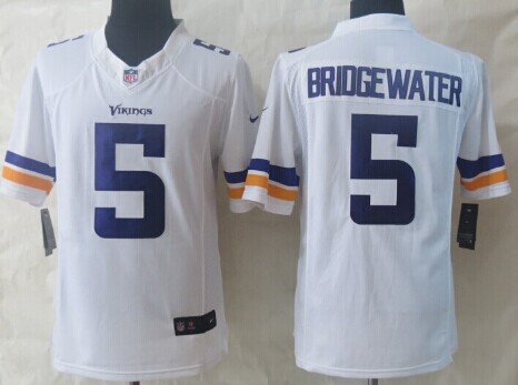 Nike Minnesota Vikings #5 Teddy Bridgewater 2013 White Limited Jersey Nike Minnesota Vikings #5 Teddy Bridgewater 2013 White Limited Jersey