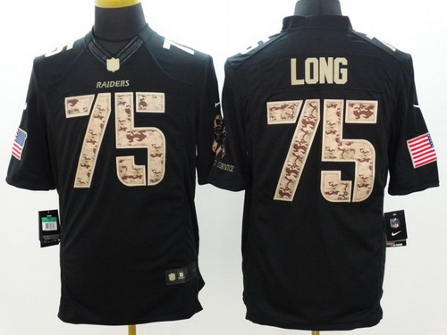 Nike Oakland Raiders #75 Howie Long Salute to Service Black Limited Jersey Nike Oakland Raiders #75 Howie Long Salute to Service Black Limited Jersey