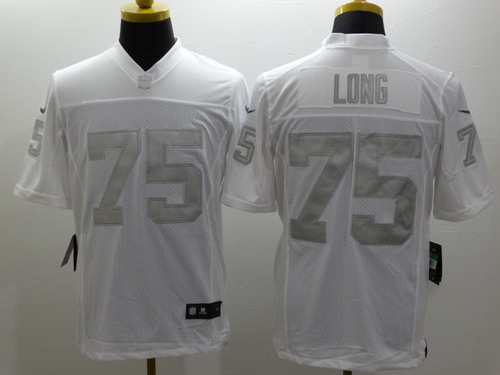 Nike Oakland Raiders #75 Howie Long Platinum White Limited Jersey Nike Oakland Raiders #75 Howie Long Platinum White Limited Jersey