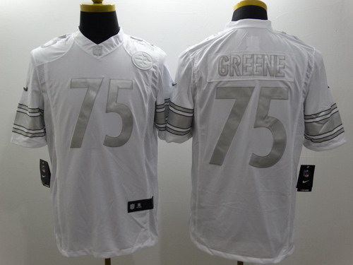 Nike Pittsburgh Steelers #75 Joe Greene Platinum White Limited Jersey Nike Pittsburgh Steelers #75 Joe Greene Platinum White Limited Jersey