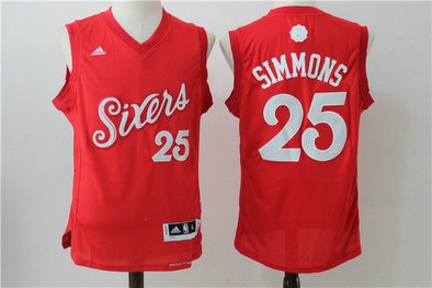 76ers 25 Ben Simmons Red 2016 Christmas Day Swingman Jersey 76ers 25 Ben Simmons Red 2016 Christmas Day Swingman Jersey