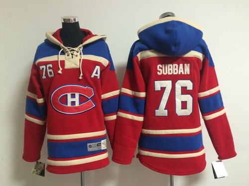 Old Time Hockey Montreal Canadiens #76 P.K. Subban Red Kids Hoodie Old Time Hockey Montreal Canadiens #76 P.K. Subban Red Kids Hoodie