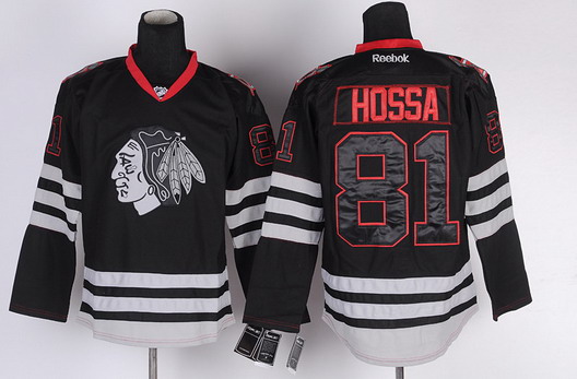 Chicago Blackhawks #81 Marian Hossa Black Ice Jersey Chicago Blackhawks #81 Marian Hossa Black Ice Jersey
