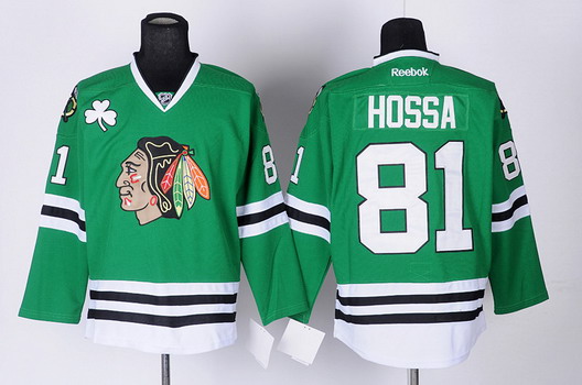 Chicago Blackhawks #81 Marian Hossa Green Jersey Chicago Blackhawks #81 Marian Hossa Green Jersey
