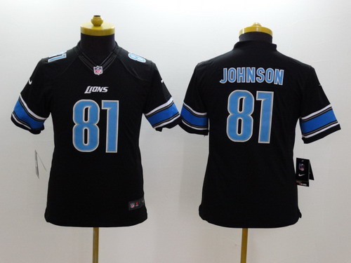 Nike Detroit Lions #81 Calvin Johnson Black Limited Kids Jersey Nike Detroit Lions #81 Calvin Johnson Black Limited Kids Jersey