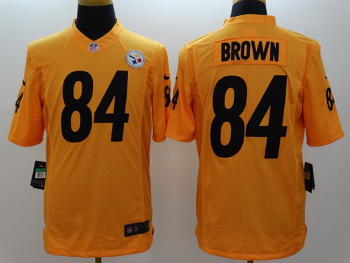 Nike Pittsburgh Steelers #84 Antonio Brown Yellow Limited Jersey Nike Pittsburgh Steelers #84 Antonio Brown Yellow Limited Jersey