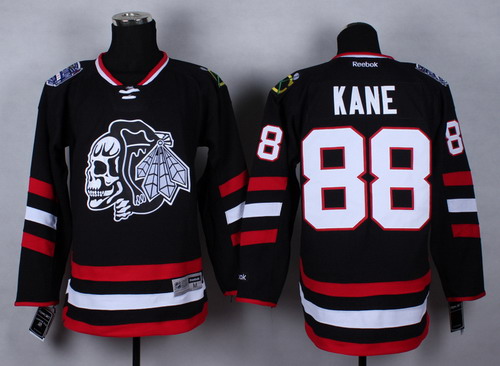 Chicago Blackhawks #88 Patrick Kane 2014 Stadium Series Black With Black Skulls Jersey Chicago Blackhawks #88 Patrick Kane 2014 Stadium Series Black With Black Skulls Jersey