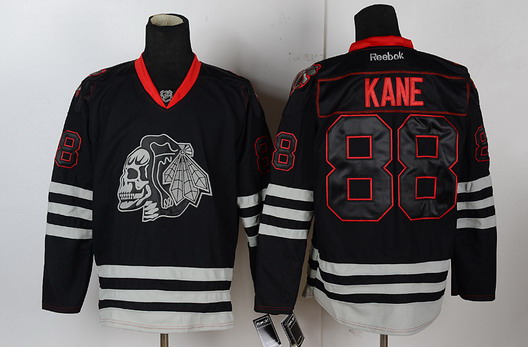 Chicago Blackhawks #88 Patrick Kane Black Ice Skulls Jersey Chicago Blackhawks #88 Patrick Kane Black Ice Skulls Jersey