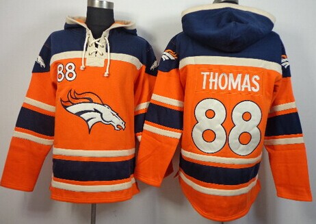 Denver Broncos #88 Demaryius Thomas 2014 Orange Hoodie Denver Broncos #88 Demaryius Thomas 2014 Orange Hoodie