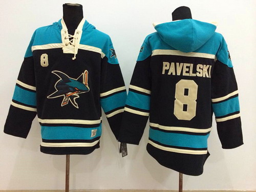 Old Time Hockey San Jose Sharks #8 Joe Pavelski Black Hoodie Old Time Hockey San Jose Sharks #8 Joe Pavelski Black Hoodie