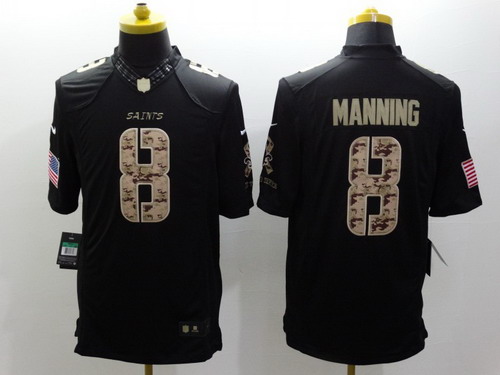 Nike New Orleans Saints #8 Archie Manning Salute to Service Black Limited Jersey Nike New Orleans Saints #8 Archie Manning Salute to Service Black Limited Jersey