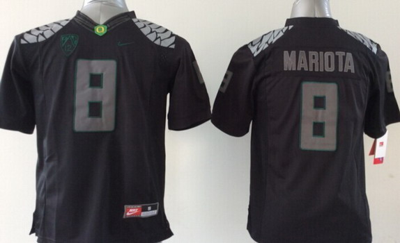 Oregon Ducks #8 Marcus Mariota 2014 Lights Black Out Limited Kids Jersey Oregon Ducks #8 Marcus Mariota 2014 Lights Black Out Limited Kids Jersey