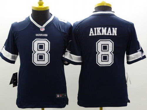 Nike Dallas Cowboys #8 Troy Aikman Blue Limited Kids Jersey Nike Dallas Cowboys #8 Troy Aikman Blue Limited Kids Jersey