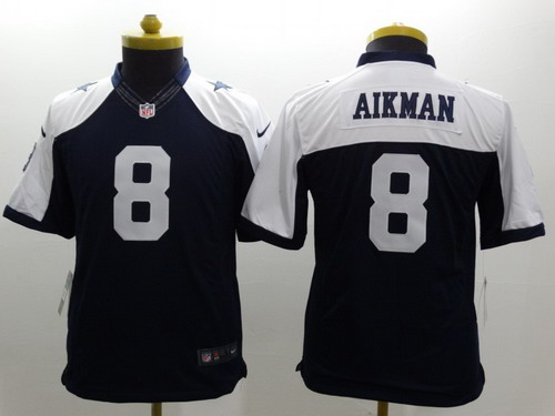 Nike Dallas Cowboys #8 Troy Aikman Blue Thanksgiving Limited Kids Jersey Nike Dallas Cowboys #8 Troy Aikman Blue Thanksgiving Limited Kids Jersey