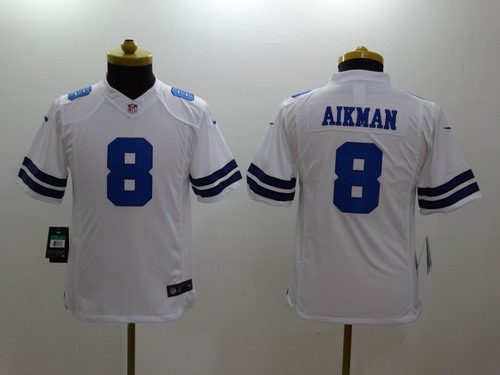 Nike Dallas Cowboys #8 Troy Aikman White Limited Kids Jersey Nike Dallas Cowboys #8 Troy Aikman White Limited Kids Jersey