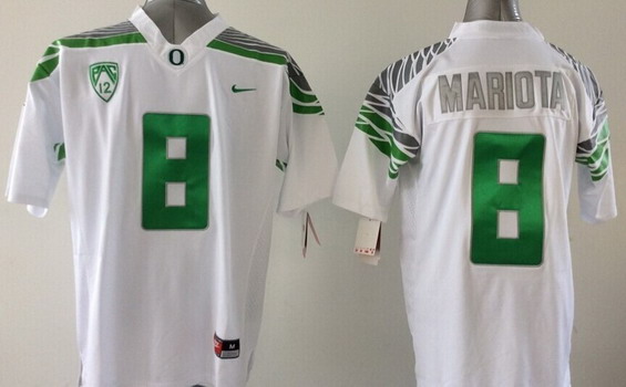 Oregon Duck #8 Marcus Mariota 2014 White Limited Jersey Oregon Duck #8 Marcus Mariota 2014 White Limited Jersey