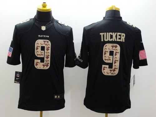 Nike Baltimore Ravens #9 Justin Tucker Salute to Service Black Limited Jersey Nike Baltimore Ravens #9 Justin Tucker Salute to Service Black Limited Jersey