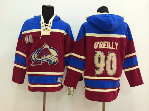 Old Time Hockey Colorado Avalanche #90 Ryan O'Reilly Red Hoodie Old Time Hockey Colorado Avalanche #90 Ryan O'Reilly Red Hoodie