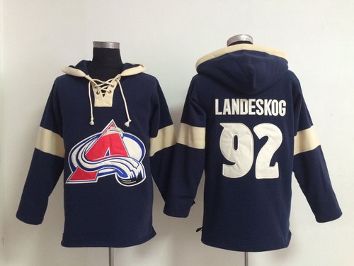 2014 Old Time Hockey Colorado Avalanche #92 Gabriel Landeskog Navy Blue Hoodie 2014 Old Time Hockey Colorado Avalanche #92 Gabriel Landeskog Navy Blue Hoodie