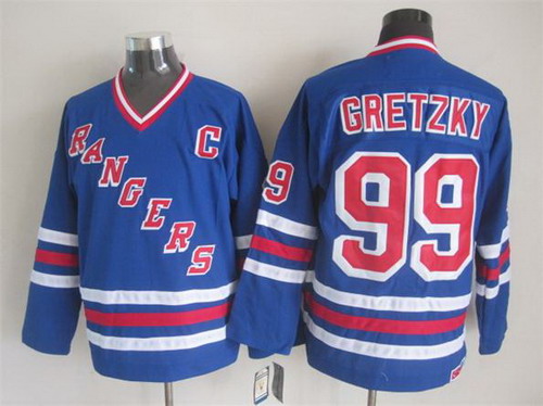 New York Rangers #99 Wayne Gretzky 1993 Light Blue Throwback CCM Jersey New York Rangers #99 Wayne Gretzky 1993 Light Blue Throwback CCM Jersey