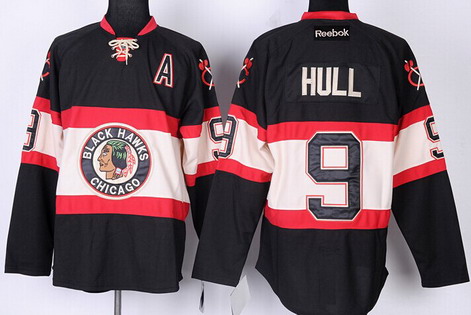 Chicago Blackhawks #9 Bobby Hull Black Third Jersey Chicago Blackhawks #9 Bobby Hull Black Third Jersey
