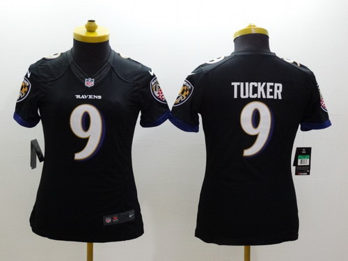 Nike Baltimore Ravens #9 Justin Tucker 2013 Black Limited Womens Jersey Nike Baltimore Ravens #9 Justin Tucker 2013 Black Limited Womens Jersey